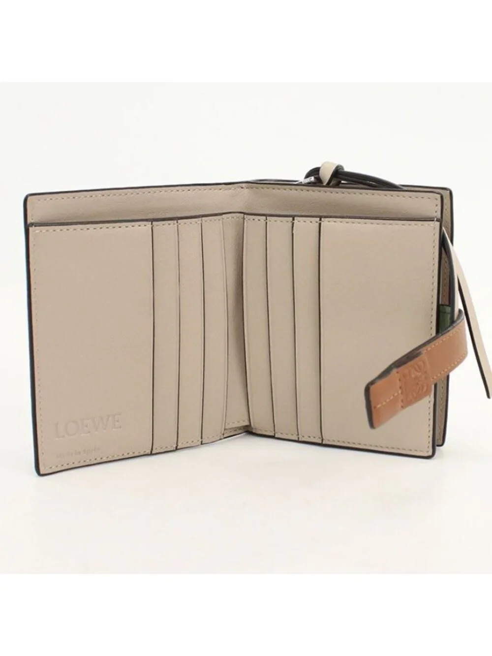 Loewe Compact Zip Wallet Anagram Bifold Soft Grain Calfskin
